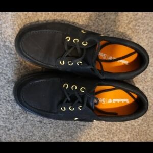 Black Timberland Platform Loafters - size 7.5